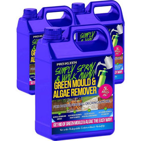 Pro-Kleen Patio Cleaner Simply Spray and Walk Away Green Mould and Algae Killer for Patios, Fencing and Decking 15 Litre