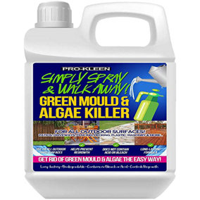 Pro-Kleen Patio Cleaner Simply Spray and Walk Away Green Mould and Algae Killer for Patios, Fencing and Decking 2 Litre