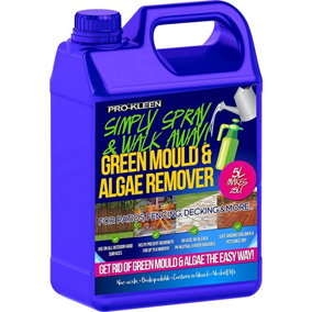 Pro-Kleen Patio Cleaner Simply Spray and Walk Away Green Mould and Algae Killer for Patios, Fencing and Decking 5 Litre