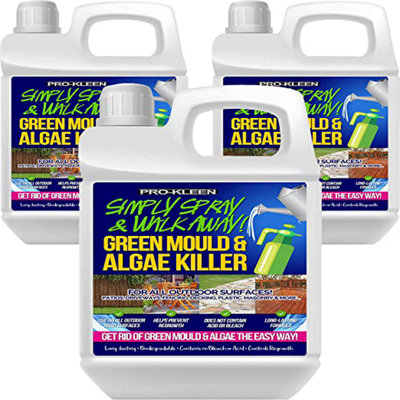 Pro-Kleen Patio Cleaner Simply Spray and Walk Away Green Mould and Algae Killer for Patios, Fencing and Decking 6 Litre