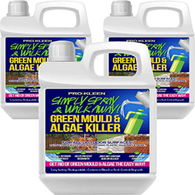 Pro-Kleen Patio Cleaner Simply Spray and Walk Away Green Mould and Algae Killer for Patios, Fencing and Decking 6 Litre