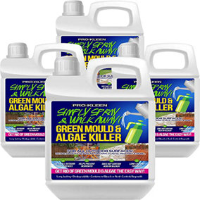Pro-Kleen Patio Cleaner Simply Spray and Walk Away Green Mould and Algae Killer for Patios, Fencing and Decking 8Litre