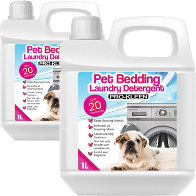 Pro-Kleen Pet Bedding Laundry Washing Detergent Fresh Linen Non-bio, Safe for Dogs with Sensitive Skin 1L x2