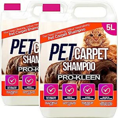 Pro-Kleen Pet Carpet Cleaner Professional Upholstery Extraction Shampoo Solution, with reactivating Odour Treatment 10L