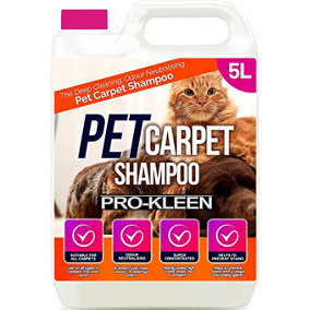 Pro-Kleen Pet Carpet Cleaner Professional Upholstery Extraction Shampoo Solution, with reactivating Odour Treatment 5L
