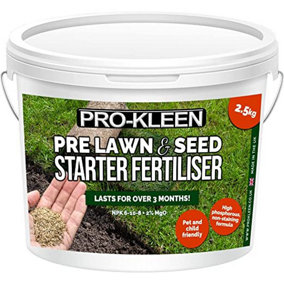Pro-Kleen Pre Lawn & Seed Starter Fertiliser - Phosphorus Rich Formula with Nitrogen, Potassium & Magnesium Oxide 2.5kg