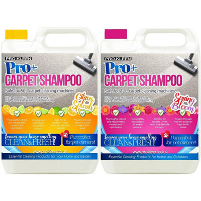 Pro-Kleen Pro+ Carpet and Upholstery Cleaning Solution 4-in-1 Spring Bloom & Citrus Splash