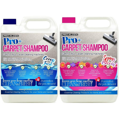 Pro-Kleen Pro+ Carpet and Upholstery Cleaning Solution 4-in-1 Spring Bloom & Ocean Fresh