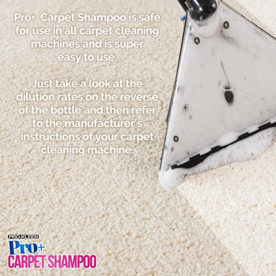 Pro-Kleen Pro+ Carpet And Upholstery Shampoo Removes Pet Deposits & Odours 4 in 1 Concentrate Lemon Fresh 10L - 5