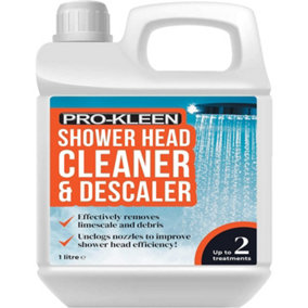 Pro-Kleen Shower Head Cleaner & Descaler - Deeply Cleans to Remove Dirt, Bacteria, Limescale, Grime and Debris 1L