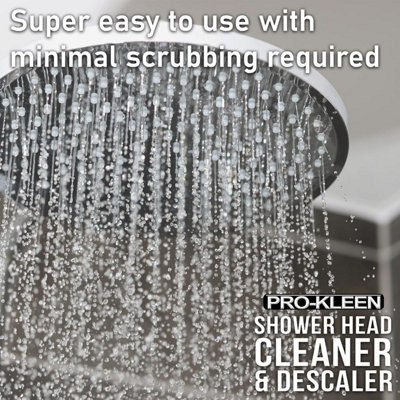 Pro-Kleen Shower Head Cleaner & Descaler - Removes Limescale, Grime & Bacteria In 10 Min (1 Liter, Prevents Legionella)