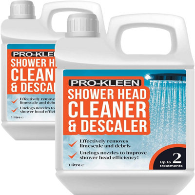 Pro-Kleen Shower Head Cleaner & Descaler - Deeply Cleans to Remove Dirt, Bacteria, Limescale, Grime and Debris 2L