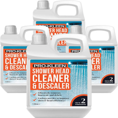 Pro-Kleen Shower Head Cleaner & Descaler - Deeply Cleans to Remove Dirt, Bacteria, Limescale, Grime and Debris 4L