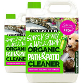 Pro-Kleen Simply Spray and Walk Away Organic Path and Patio Cleaner Concentrate Fluid 10L Safe for Pets and Children