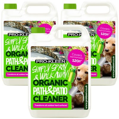 Pro-Kleen Simply Spray and Walk Away Organic Path and Patio Cleaner Concentrate Fluid 15L Safe for Pets and Children