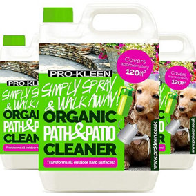 Pro-Kleen Simply Spray and Walk Away Organic Path and Patio Cleaner Concentrate Fluid 15L Safe for Pets and Children