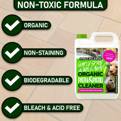 Pro-Kleen Simply Spray and Walk Away Organic Path and Patio Cleaner Concentrate Fluid 15L Safe for Pets and Children - 4