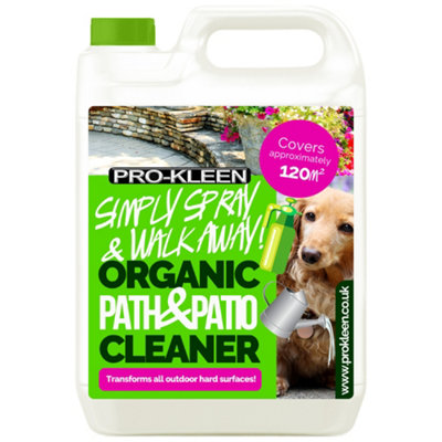Pro-Kleen Simply Spray and Walk Away Organic Path and Patio Cleaner Concentrate Fluid 5L Safe for Pets and Children