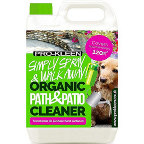 Pro-Kleen Simply Spray and Walk Away Organic Path and Patio Cleaner Concentrate Fluid 5L Safe for Pets and Children