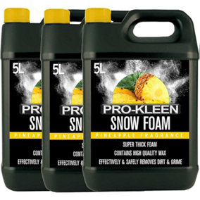 Pro-Kleen Snow Foam- pH Neutral, Super Thick and Non-Caustic. 15L Pineapple Fragrance