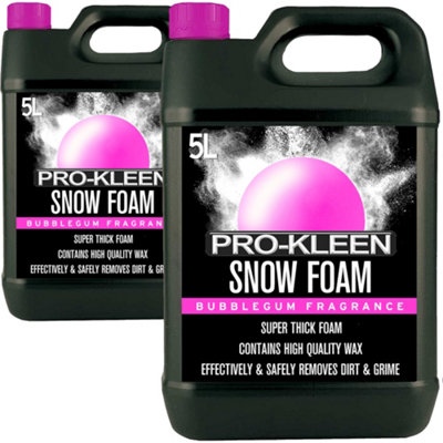 Pro-Kleen Snow Foam - Produces Thick Foam to Remove Dirt, Grime, Grease and More 10L Bubblegum