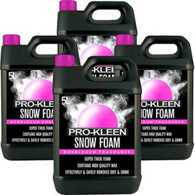 Pro-Kleen Snow Foam - Produces Thick Foam to Remove Dirt, Grime, Grease and More 20L Bubblegum