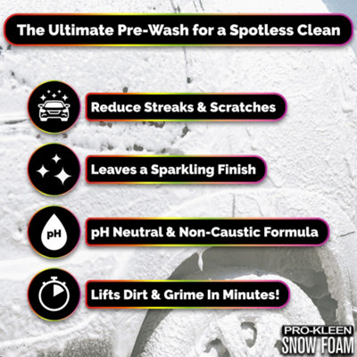 Pro-Kleen Snow Foam - Produces Thick Foam to Remove Dirt, Grime, Grease and More 20L Bubblegum