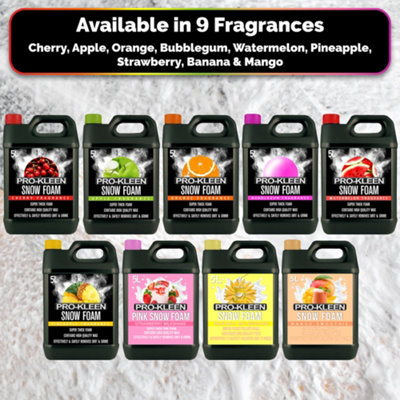 Pro-Kleen Snow Foam - Produces Thick Foam to Remove Dirt, Grime, Grease and More 20L Bubblegum