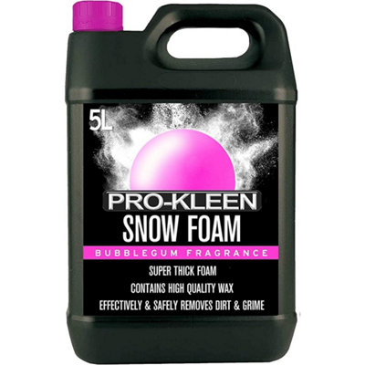 Pro-Kleen Snow Foam - Produces Thick Foam to Remove Dirt, Grime, Grease and More 5L Bubblegum