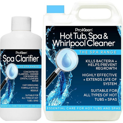 ProKleen Spa Clarifier 1 Litre Plus 5 Litre Hygienic Whirlpool Bath and Hot Tub Cleaner DIY
