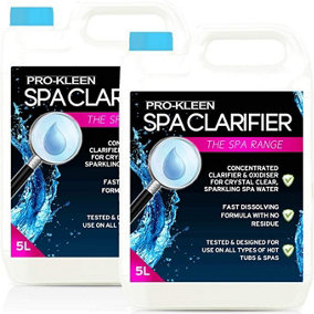 Pro-Kleen Spa Clarifier for Pools and Hot Tubs- Achieve Brilliant, Sparkling Water-Improves Filter Performance & Efficiency 10L