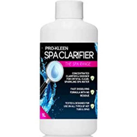 Pro-Kleen Spa Clarifier for Pools and Hot Tubs- Achieve Brilliant, Sparkling Water-Improves Filter Performance & Efficiency 1L