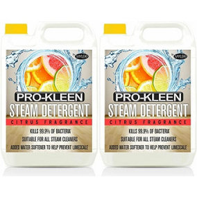 Pro-Kleen Steam Mop Detergent - Citrus Fragrance, High Concentrate Cleaning Solution with Built in Water Softener