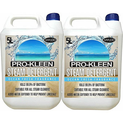 Pro-Kleen Steam Mop Detergent - Ocean Fresh Fragrance, High Concentrate Cleaning Solution with Built in Water Softener 5L