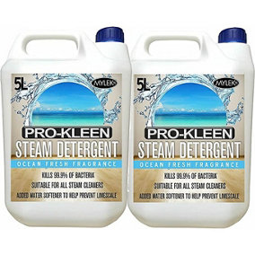 Pro-Kleen Steam Mop Detergent - Ocean Fresh Fragrance, High Concentrate Cleaning Solution with Built in Water Softener 5L