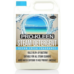 Pro-Kleen Steam Mop Detergent - Ocean Fresh Fragrance, Highly Concentrated Cleaning Solution with Built in Water Softener 5L