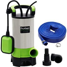 Pro-Kleen Submersible Water Pump 1100w Electric for Clean or Dirty Water with Float Switch and 5m Hose
