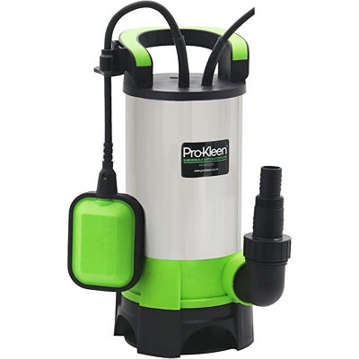 Pro-Kleen Submersible Water Pump Electric 1100W Stainless Steel with 20m Heavy Duty Hose