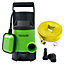 Pro-Kleen Submersible Water Pump Electric 400W with 20m Heavy Duty Layflat Hose for Clean or Dirty Water