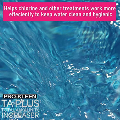 Pro-Kleen TA Plus Total Alkalinity Increaser - Increases Alkaline Levels in Pools, Hot Tubs & Spas - Balances pH Levels 2kg