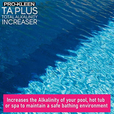 Pro-Kleen TA Plus Total Alkalinity Increaser - Increases Alkaline Levels in Pools, Hot Tubs & Spas - Balances pH Levels 2kg