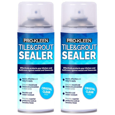 Pro-Kleen Tile & Grout Sealer 400ml x2- Waterproof Protection Against ...