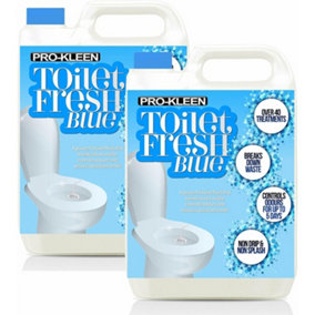 Pro-Kleen Toilet Fresh Flush Cleaning Liquid 10L - Concentrate, Easy to Use, Blue Fluid Formula for Caravans, Motorhomes & Boats