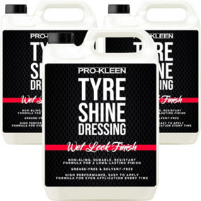 Pro-Kleen Tyre Shine Dressing - Wet Look Non-Sling & Solvent Free Formula - Tyre Protector Easy to Use Formula (15 Litres)