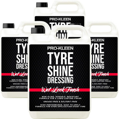 Pro-Kleen Tyre Shine Dressing - Wet Look Non-Sling & Solvent Free Formula - Tyre Protector Easy to Use Formula (20 Litres)