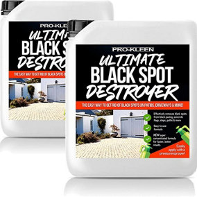 Pro-Kleen Ultimate Black Spot Remover and Destroyer for Patios, Stone, Block Paving, Indian Sandstone, and more 10L