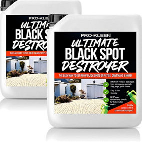 Pro-Kleen Ultimate Black Spot Remover Rapid Acting Patio Driveway Block Paving Cleaner, No1 Fast Acting Solution 10L