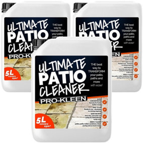 Pro-Kleen Ultimate Patio Cleaner - Deeply Cleans Patios & Drives to Remove Dirt & Grime 15L