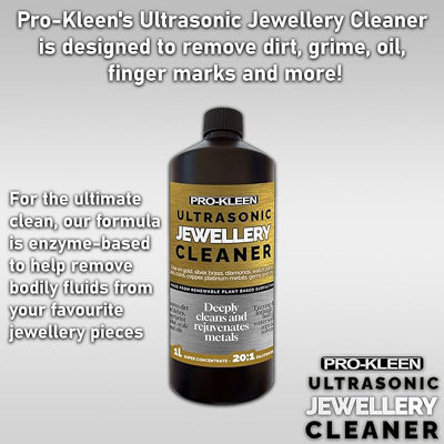 Pro-Kleen Ultrasonic Jewellery Cleaner Solution 4 Litre Concentrated Fluid For Ultrasonic Machines - Removes Oils, Scale, Dirt