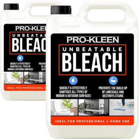 Pro-Kleen Unbeatable Bleach - Kills Germs and Bacteria - Removes Odours, Prevents Limescale & Removes Stains 10L